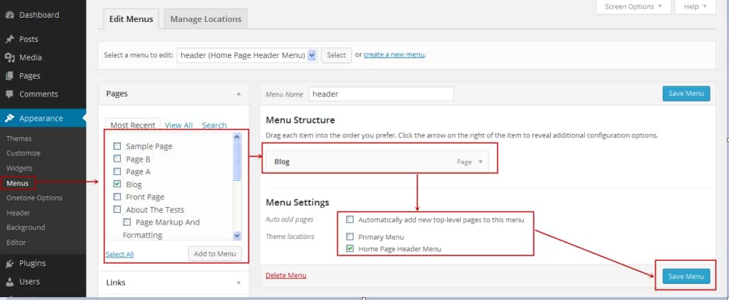 Add Page and Post To WordPress Website Step 5