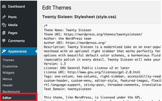 Disable Editing Files From WordPress Editor
